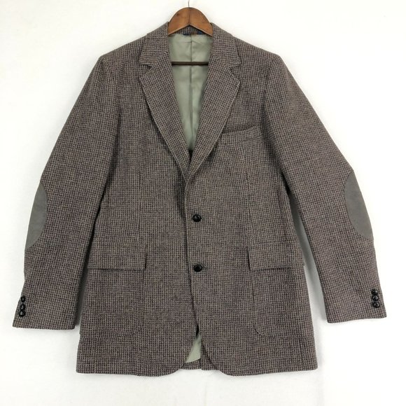 Pendleton Other - Pendleton VTG Men's Size 42T Brown Grey Virgin Wool Two-Button Blazer Jacket